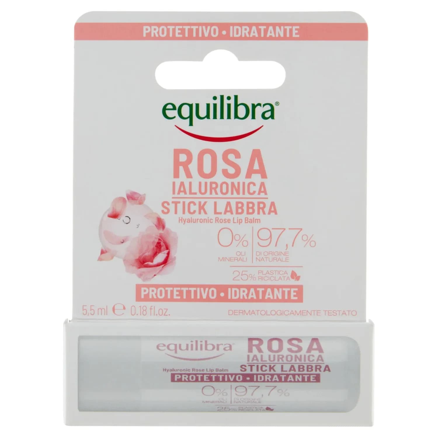 Equilibra Hyaluronic Rose Lip Balm Stick