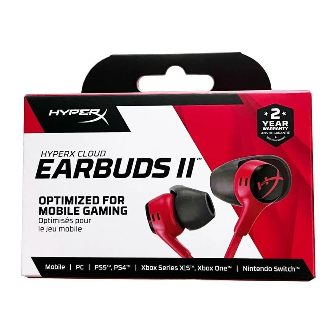 HyperX Cloud Earbuds II Gaming Earbuds with Mic -RED