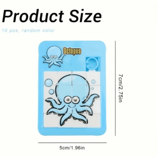 10pcs Puzzles, Plastic Moving Sliding Early Education