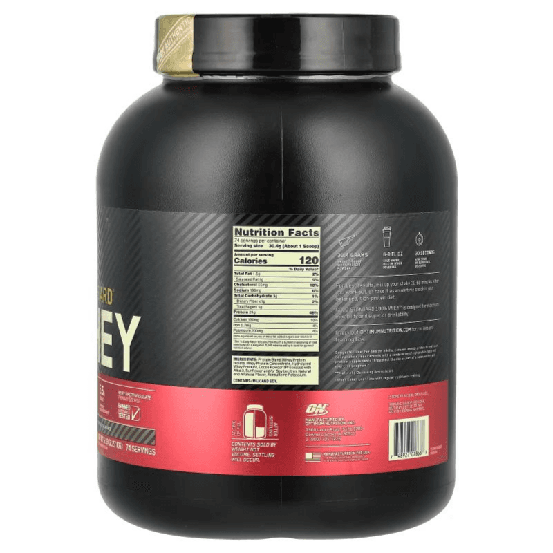 On Gold Standard 100% Whey Double Rich Chocolate -5 Lb