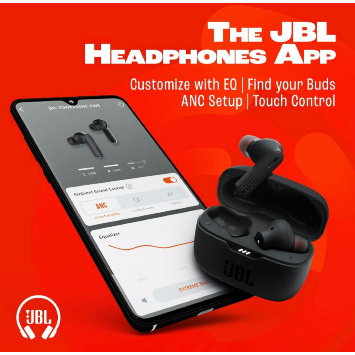 JBL Tune 235 Noise-Canceling Wireless Earbuds