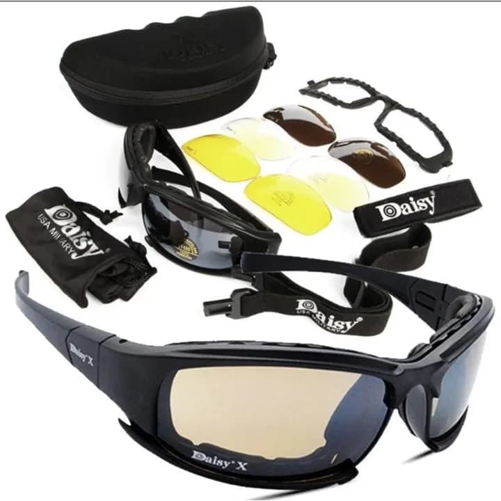 Daisy X7 Tactical Polarized Glasses Military Goggles Army Sunglasses with 4 Lens X313367