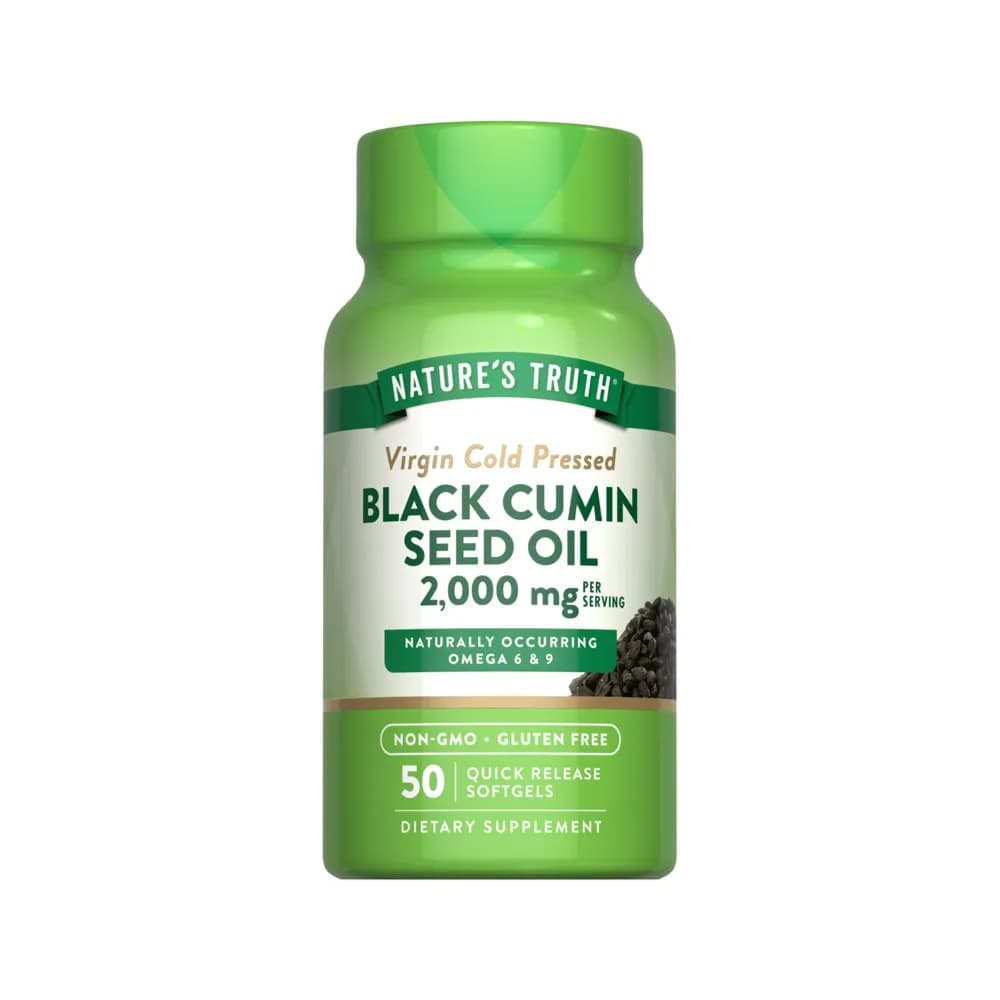 NATURES TRUTH BLACK CUMIN SEED OIL 2000MG 50 SOFTGELS