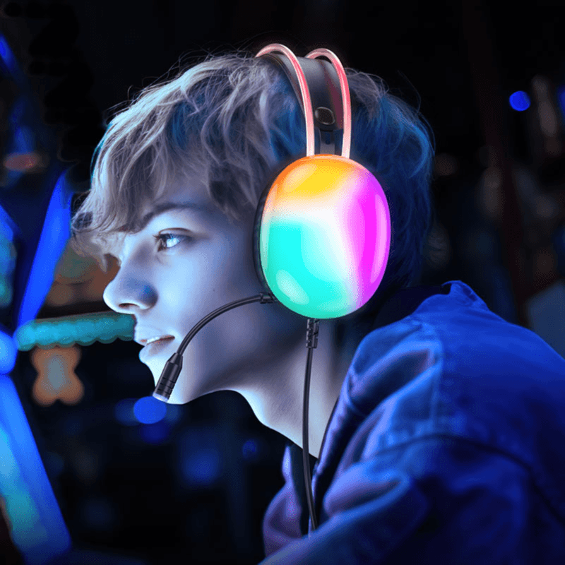 سماعة الألعاب RGB الملونة المضيئة - هوكو W109 بلاس
