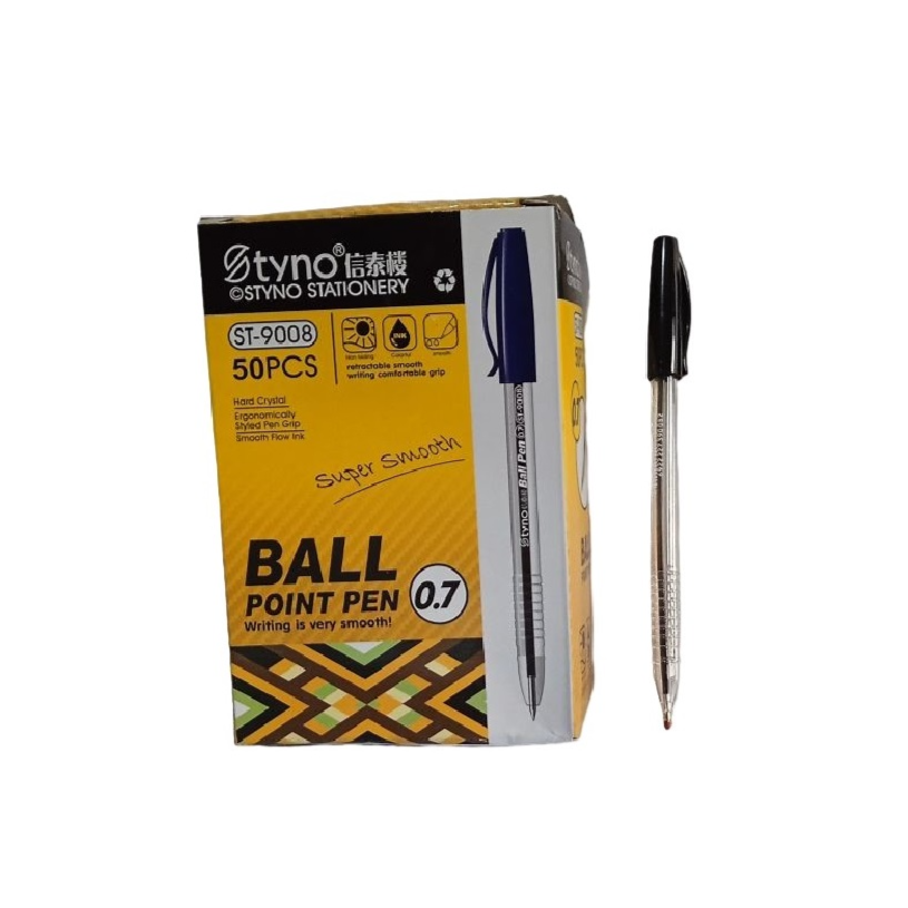 Styno 9008 ball pen black 50 pcs  