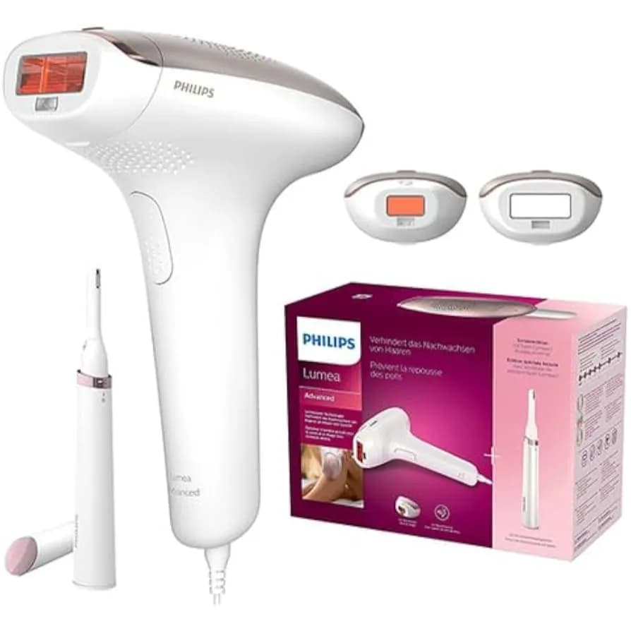 Philips Lumea Advanced IPL BRI923/00 Hair Removal Device for Face and Body With Satin Compact pen trimmer