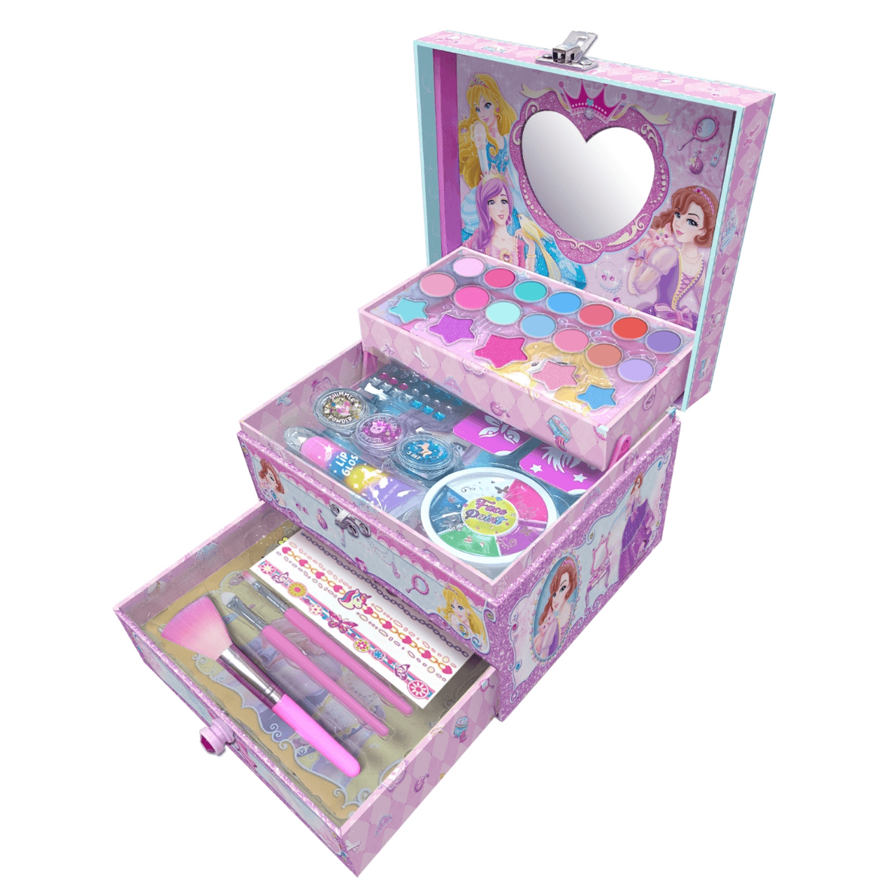 PECOWARE 3 Layer Princess Cosmetic Set