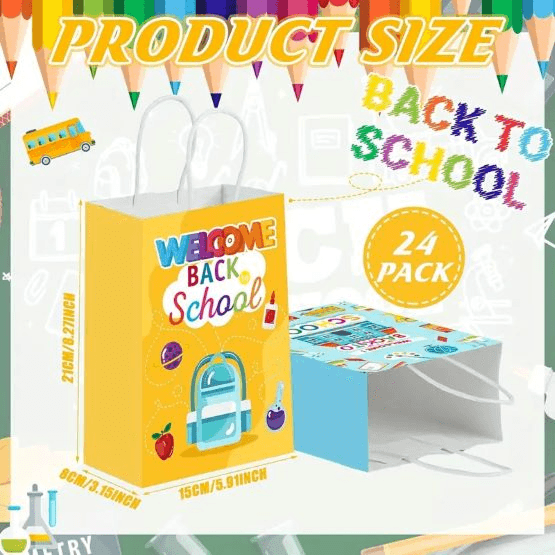 24pcs Back To School Gift Bags With Handle