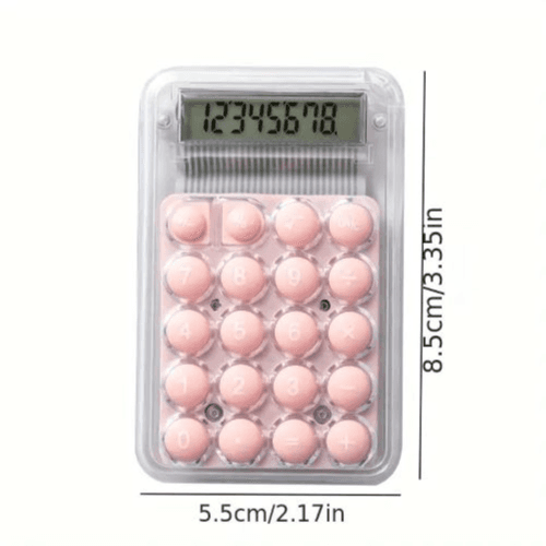 Mini Cute Calculator 6-color Pocket Calculator 8-digit (Pink)