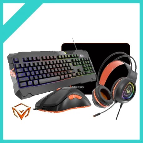 Meetion C505 Wired Rgb Led Mouse Keyboard Headset Mice Bundle Set Combos, Headphones, Gaming Keyboard, Mouse and Mouse Pad - Black | MT-C505