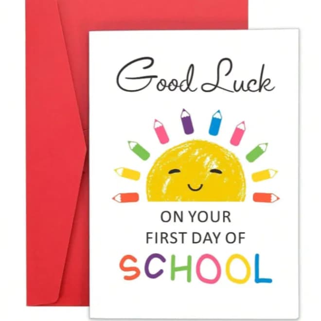 Goodluck First Day Of School Sun Card