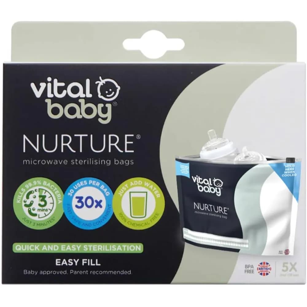 VITAL BABY NURTURE MICROWAVE STERILISING BAGS