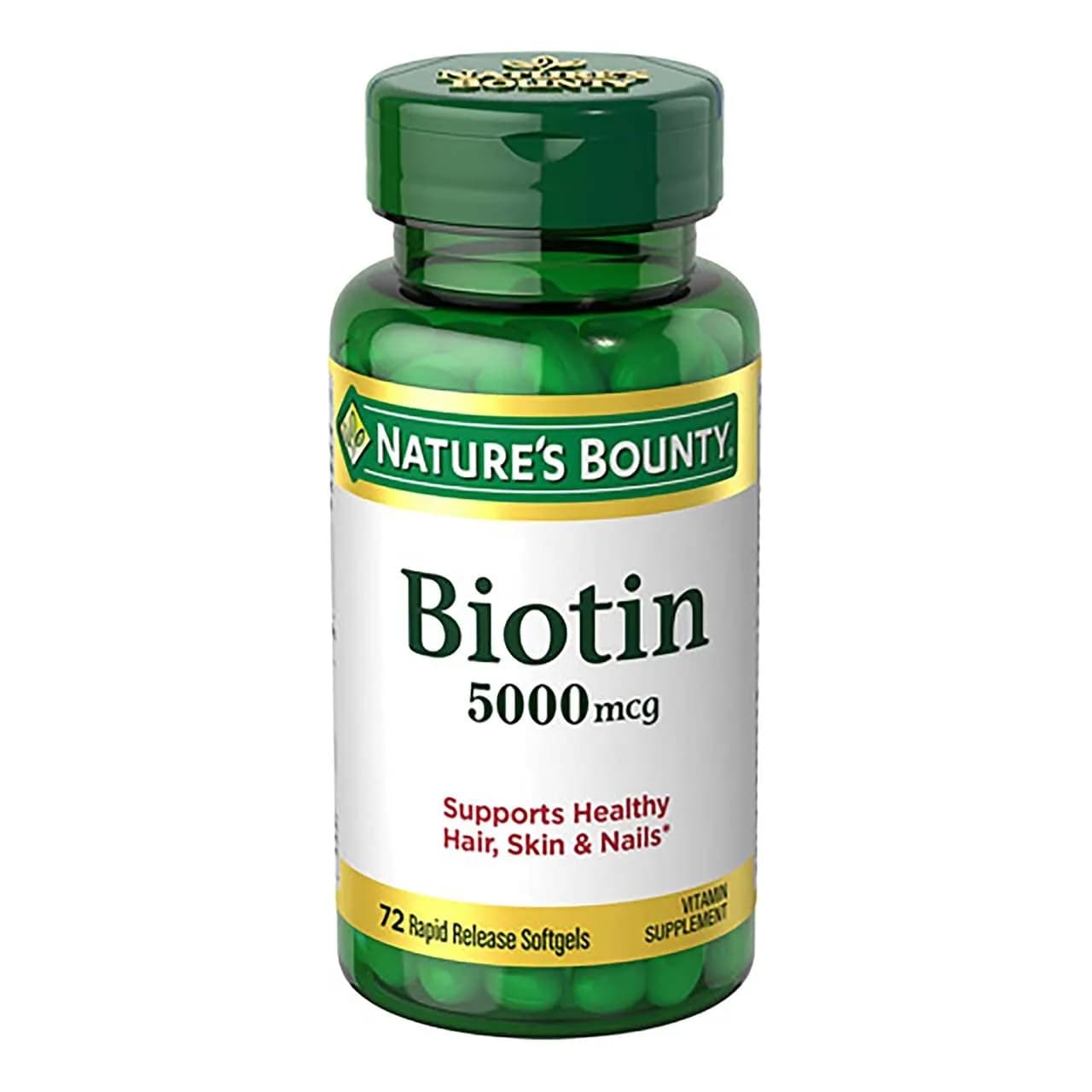 Nature'S Bounty Biotin 5000Mg Softgel 72`S 