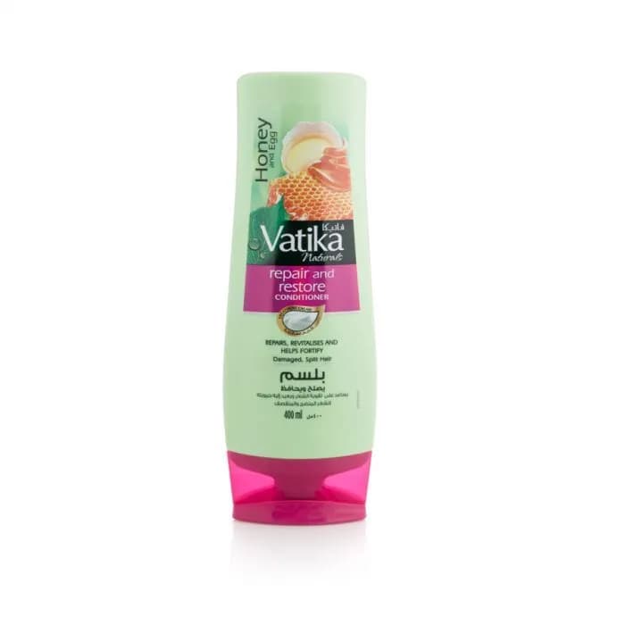 Vatika Naturals Repair & Restore Conditioner with Honey & Egg Extracts for Damaged & Split Hair 400 ml