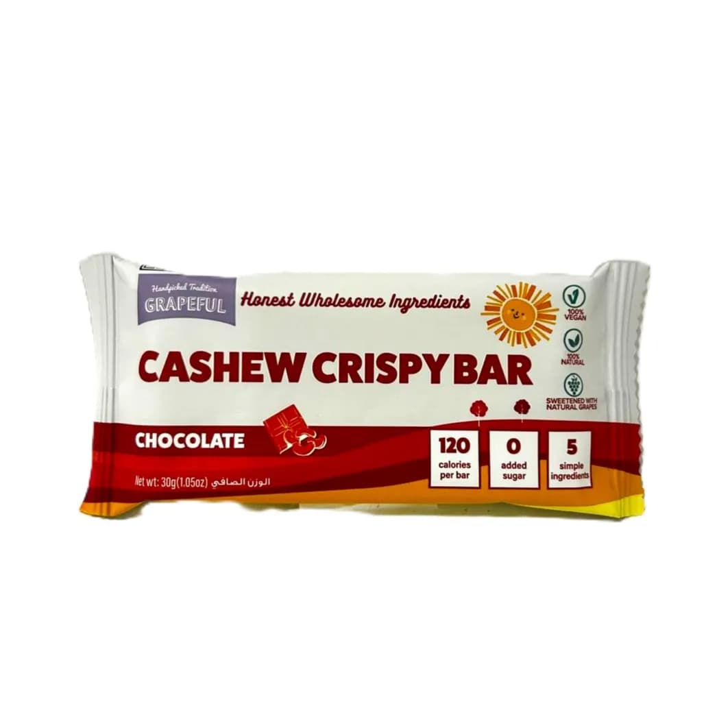 Grapeful Cashew Crispy Bar Chocolate 30G