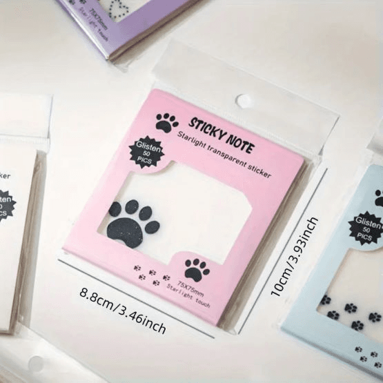 50 Sheets/Pack Transparent Sticky Notes (blue)