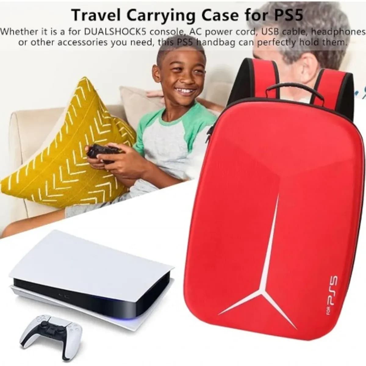 Ps5 Travel Bag Red