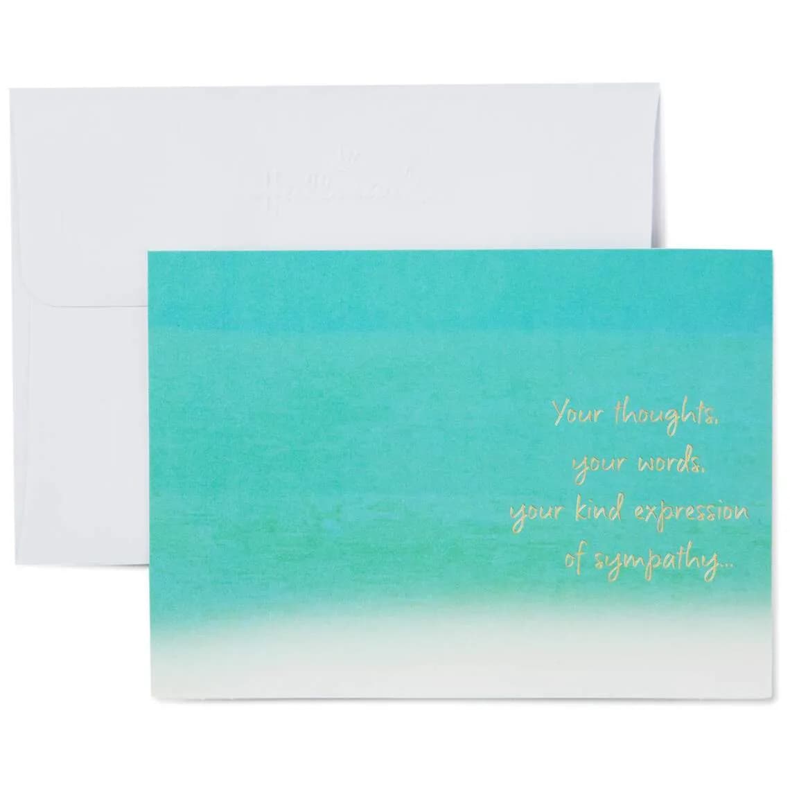 Green Watercolor Sympathy Thank You Notes, Box of 10