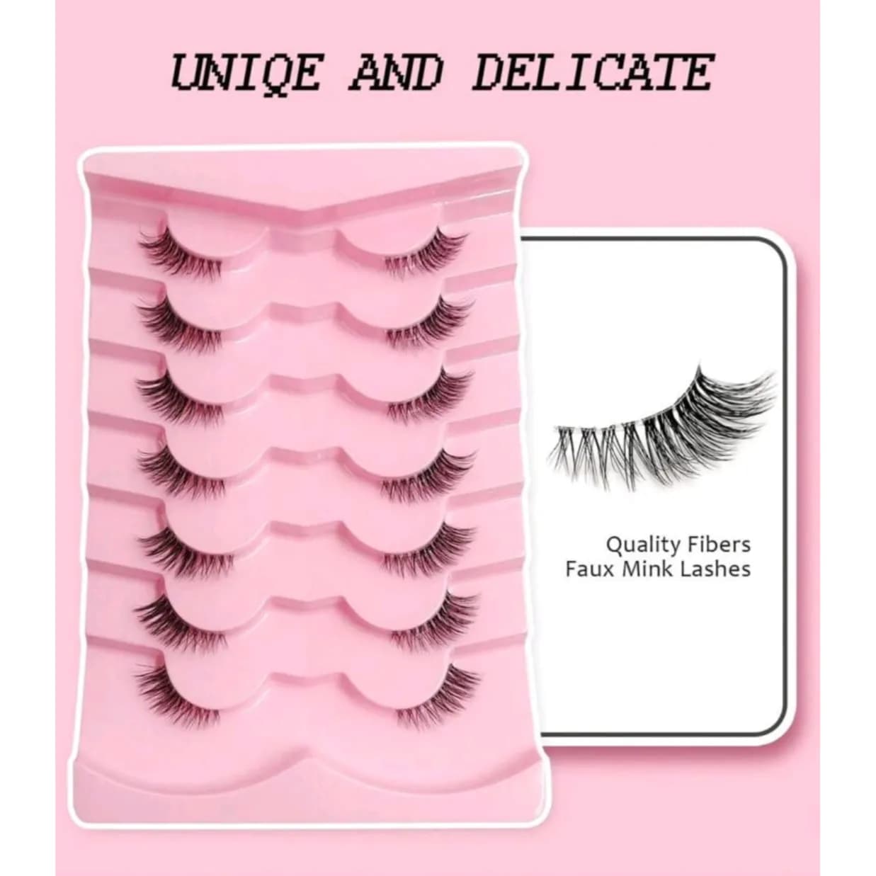 7 Pairs Half Lashes Natural Look False Eyelashes