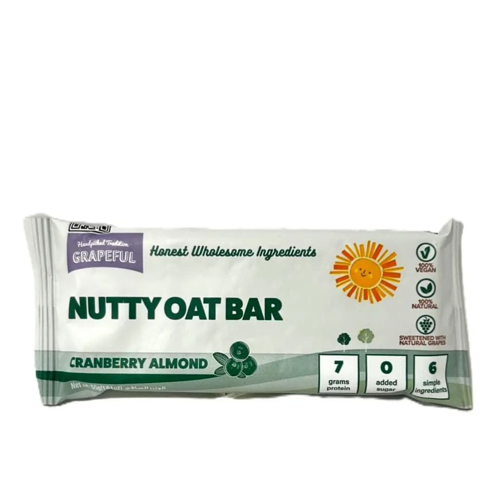 Grapeful Nutty Oat Bar Cranberry Almond 55G