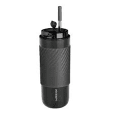 Lepresso Coffee Mug With Sleeve And Straw 520Ml Grey