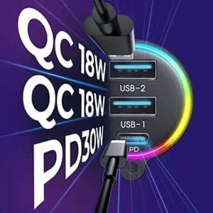 joyroom FM transmitter JR-CL18, 2x USB + USB-C, 30W