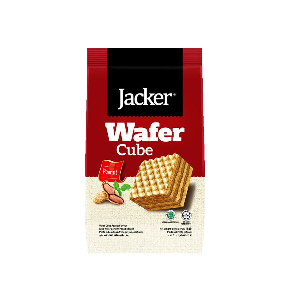 Jacker Wafer Cube Peanut 100g