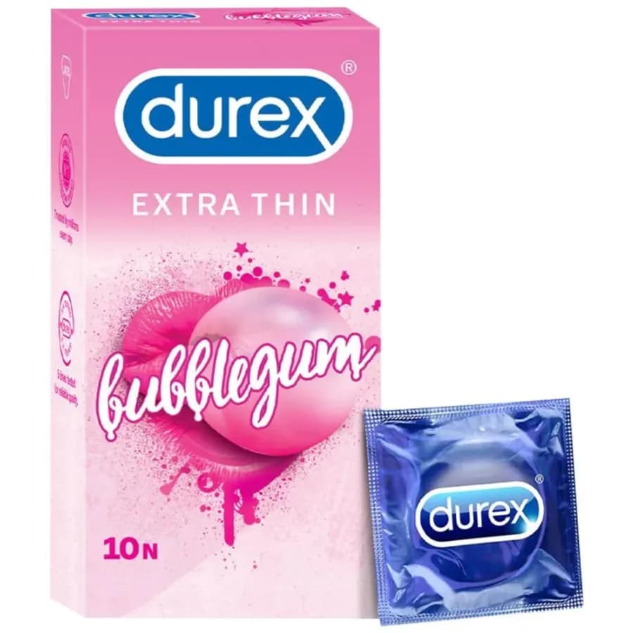 Durex Extra Thin Bubblegum  10`s Condom