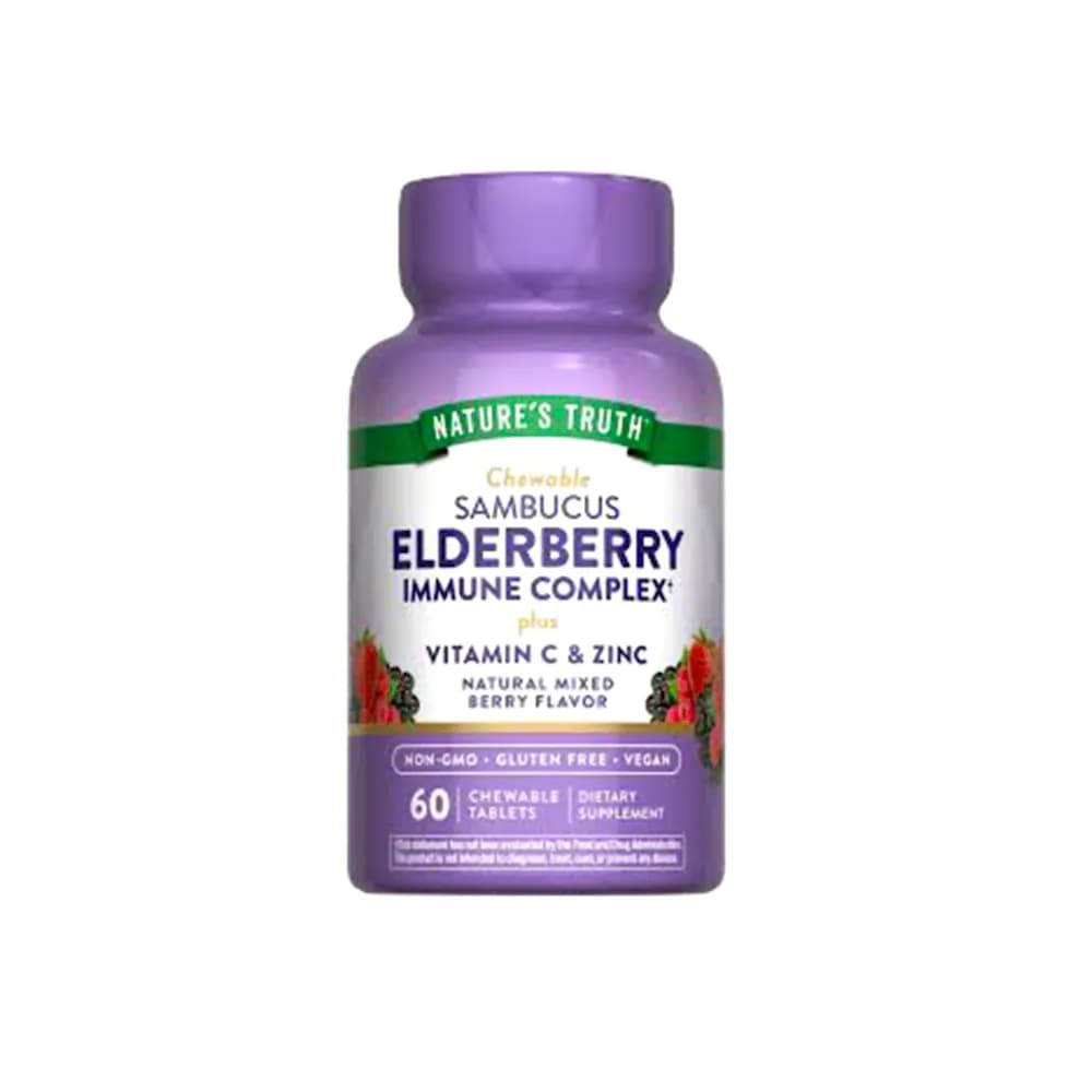 NATURES TRUTH CHEWABLE BLACK ELDERBERRY 60 TABLETS