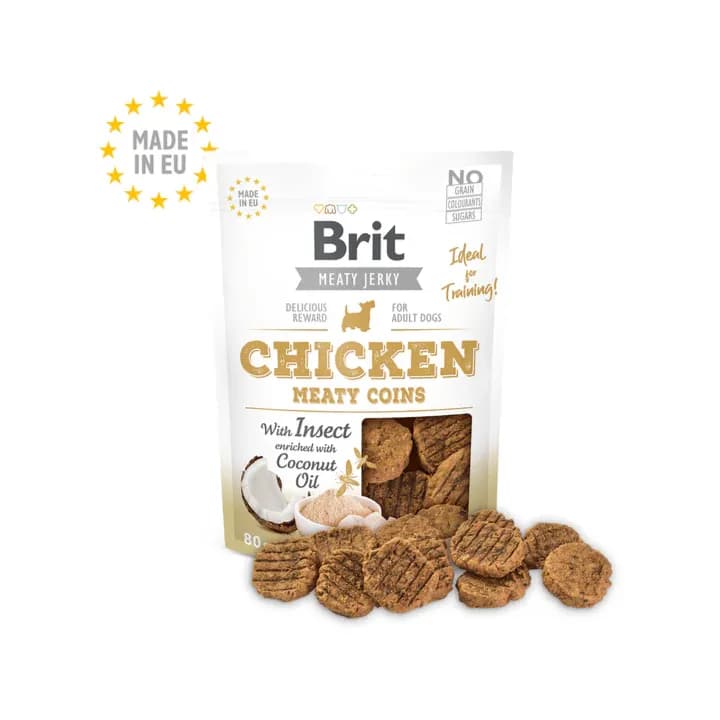 Brit Jerky-chicken With Insect Meaty Coins 80g