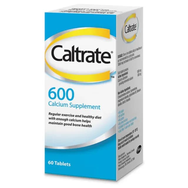 caltrate 600 mg calcium supplement 60 tab