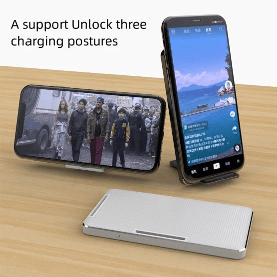 3 IN 1 Wireless Charging Desktop Stand wireless charger (Black)