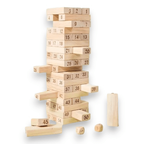 Premium Wooden Pine Jenga Set 54Pcs