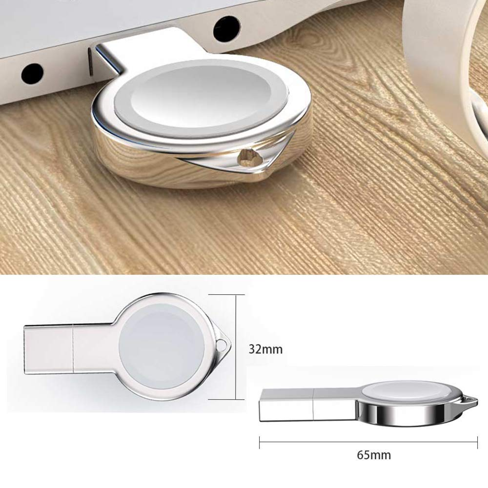 USB wireless Portable Magnetic Charger (Silver)