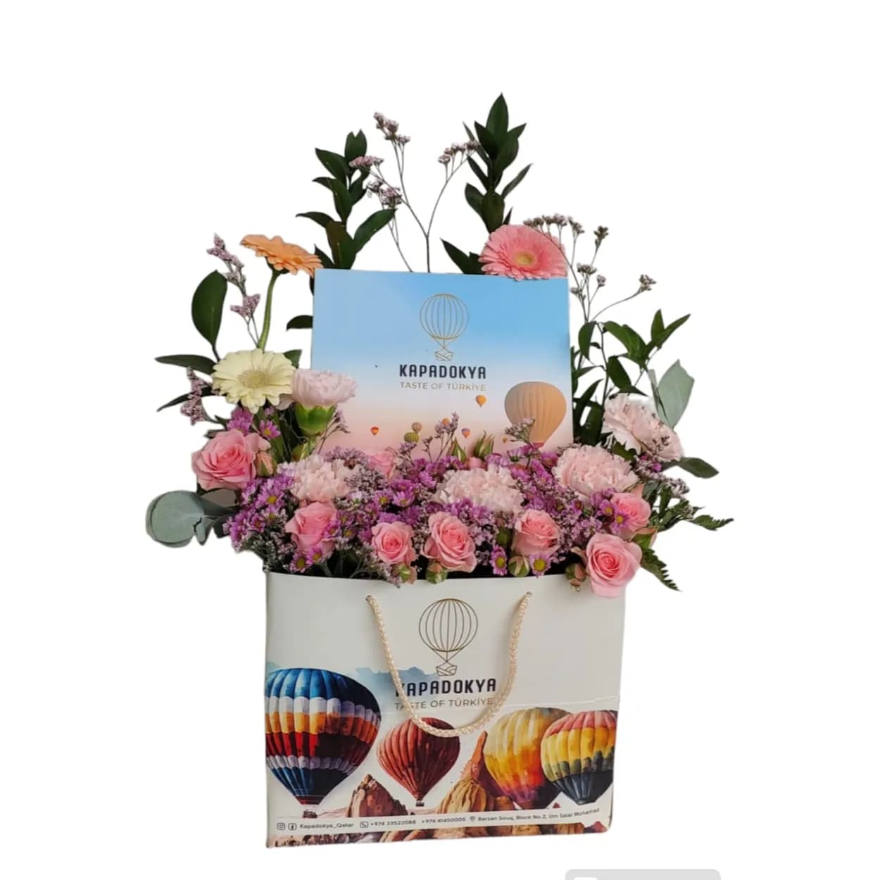 Flower Bouquet With Chocolate Box