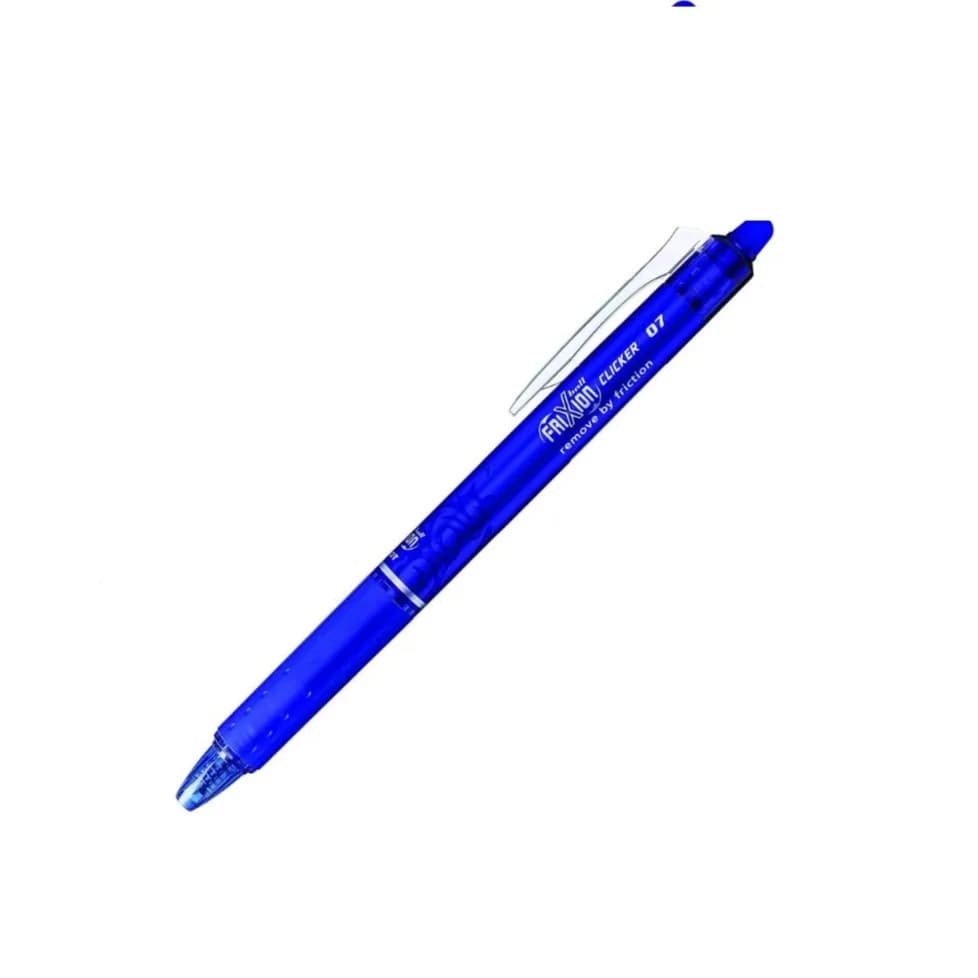 pilot frixion clicker erasable pen blue 07