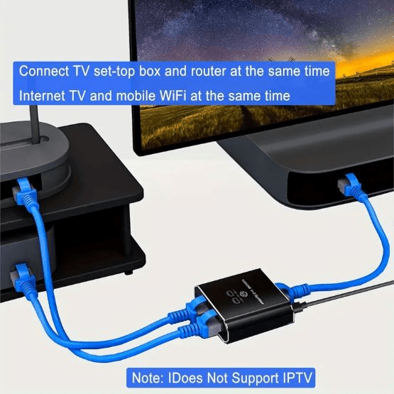 Internet Splitter Adapter 1 To 2 1000Mbps (RJ45)