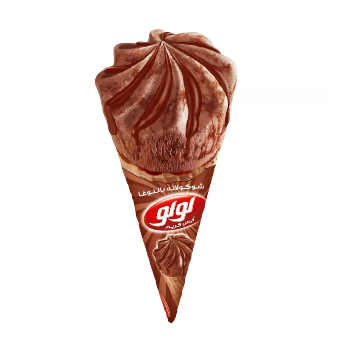 Kdd Lulu Chocolate Nougat Ice Cream Cone X 100Ml