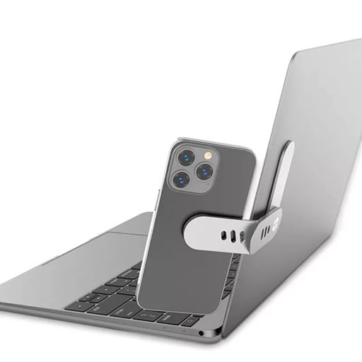 Dual Screen Laptop Phone Holder (silver)