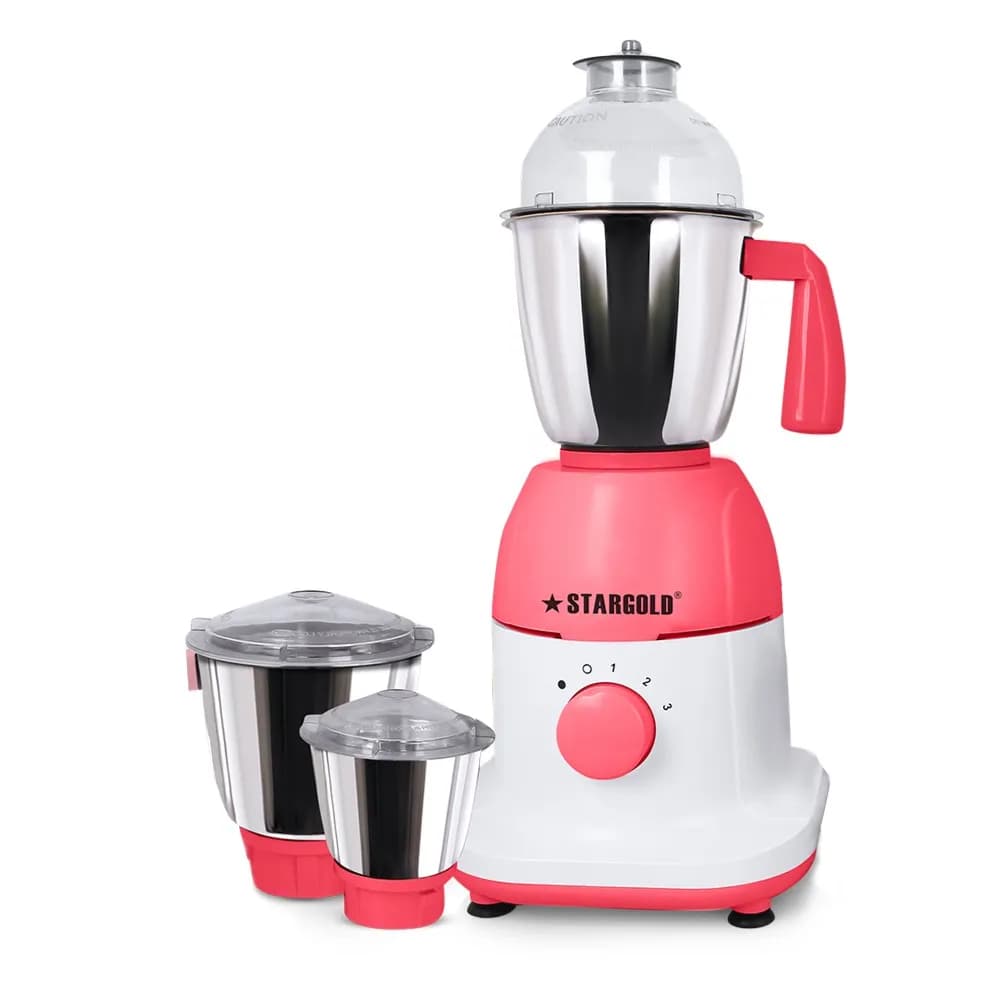 Stargold 600 Watts Mixer Grinder for Multi Purpose Use with 3 Stainless Steel Jar, SG-1373