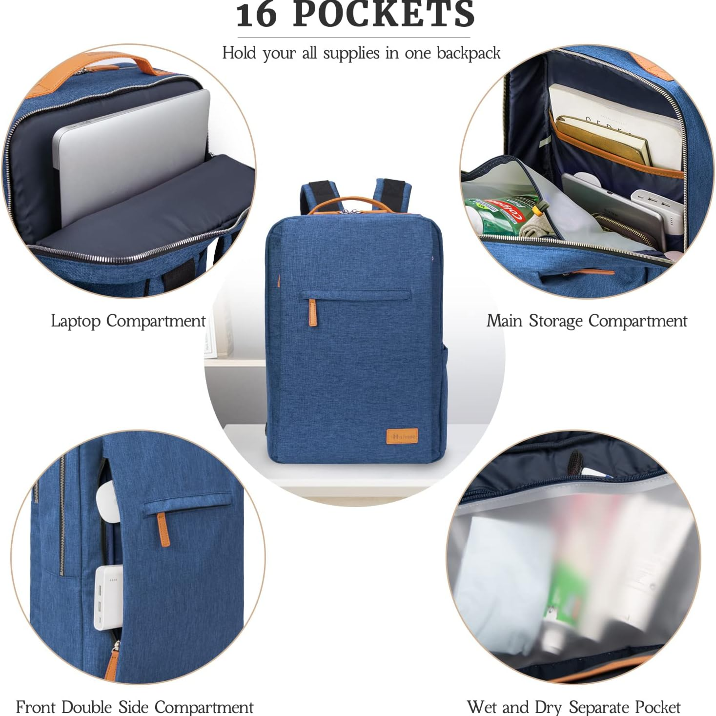 Laptop Backpack - Blue