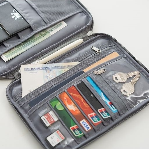 Passport Holders Credit Card Organizer - L (Grey)