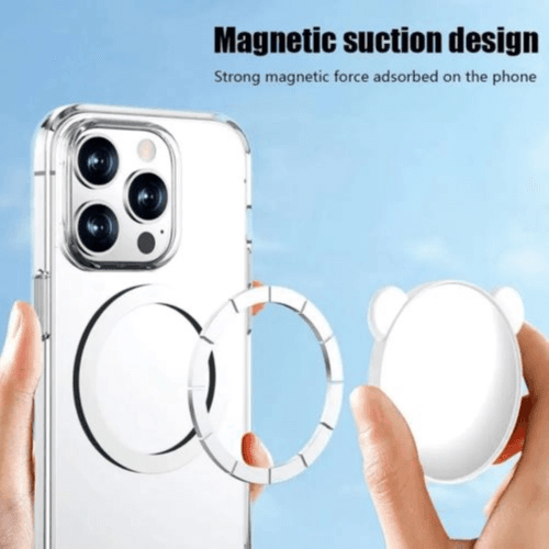 Magnetic mobile phone rear camera selfie mirror (White)