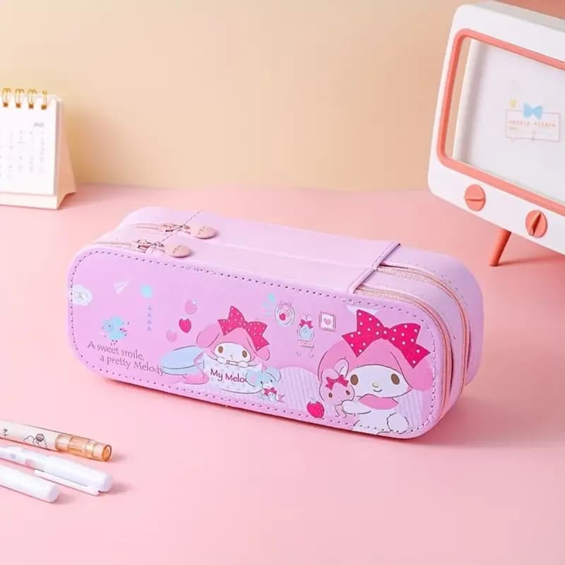 Sanrio Characters Double Layer Large Capacity Pencil Case (SJT88) (Melody)