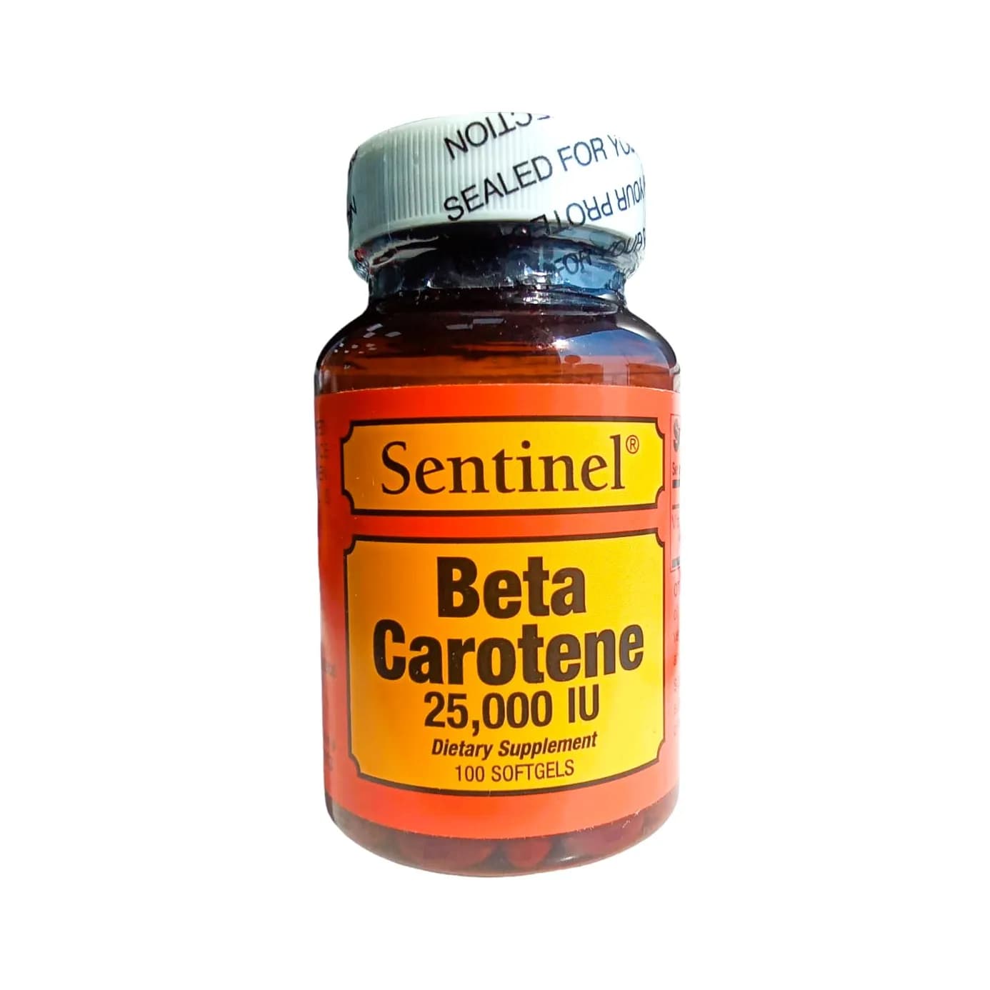 Sentinel Beta Carotine 25,000 Iu Softgel 100 Pc