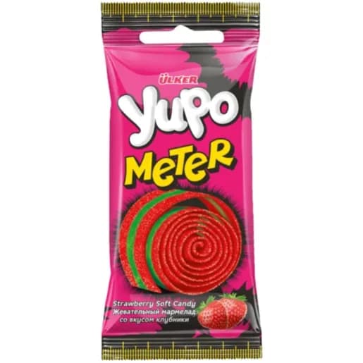 Ülker Yupo Strawberry Soft Candy Meter Roll 50g