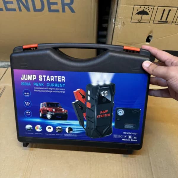 Jump Starter - 2000A Jump Starter Battery Pack for Up to 8L Gas and 6.L Diesel Engines, 12V Portable Car Battery Jump Starter Box 