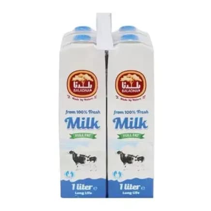 Baladna Long Life Full Fat Milk 1L x 4