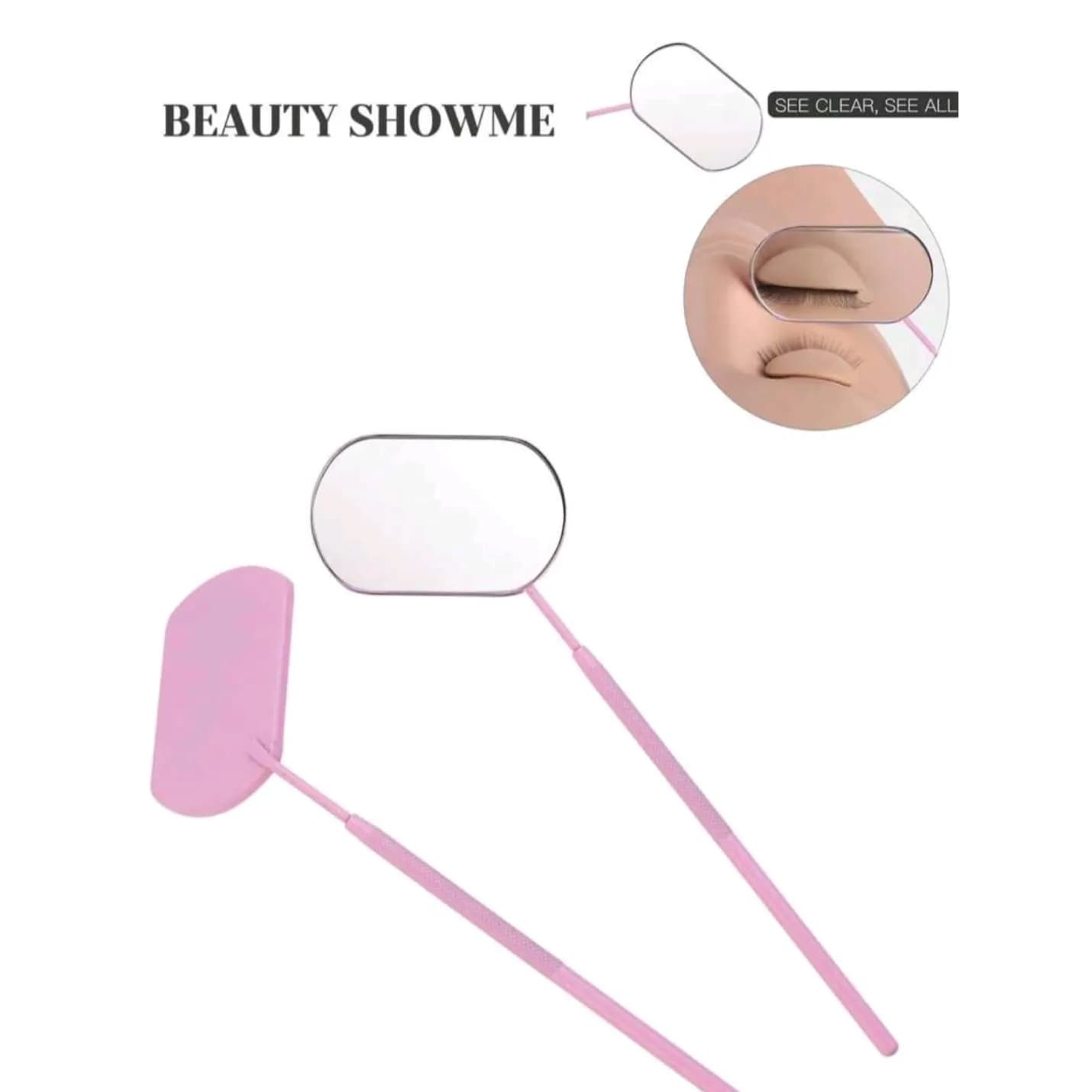 Eyelash Extension Mirror Pink