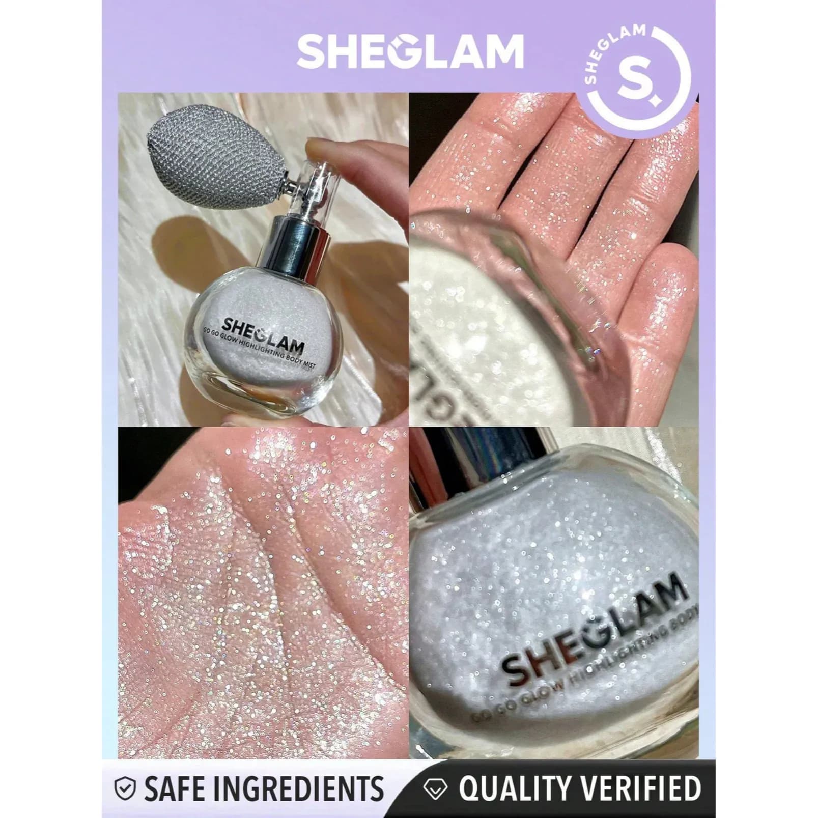 sheglam go go glow highlighting body mist frosted opal